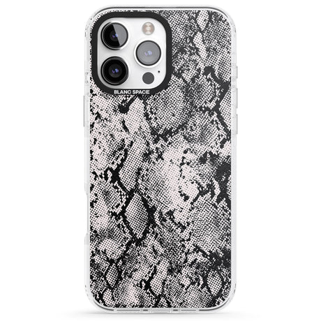 iPhone 16 Pro Max Pastel Snakeskin - Grey Black Impact Phone Case