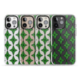 iPhone 16 Pro Max Emerald Stars Pattern (Clear) Black Impact Phone Case