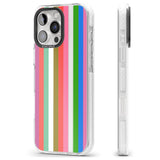 iPhone 16 Pro Max Vibrant Stripes Black Impact Phone Case