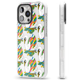 iPhone 16 Pro Max Colourful Swan Pattern Black Impact Phone Case