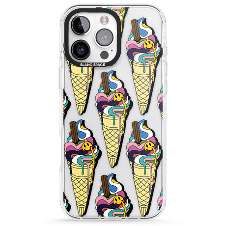 iPhone 16 Pro Max Trip & Drip Ice Cream Black Impact Phone Case