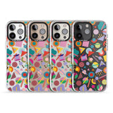 iPhone 16 Pro Max Retro Carnival Shapes Black Impact Phone Case