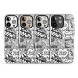 iPhone 16 Pro Max Onomatopoeia (Black & White) Black Impact Phone Case