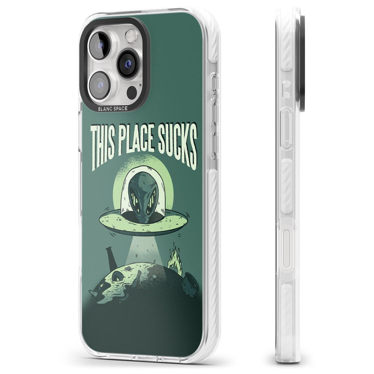 iPhone 16 Pro Max EARTH SUCKS Black Impact Phone Case