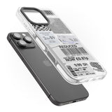 iPhone 16 Pro Max White Sticker Mix Black Impact Phone Case