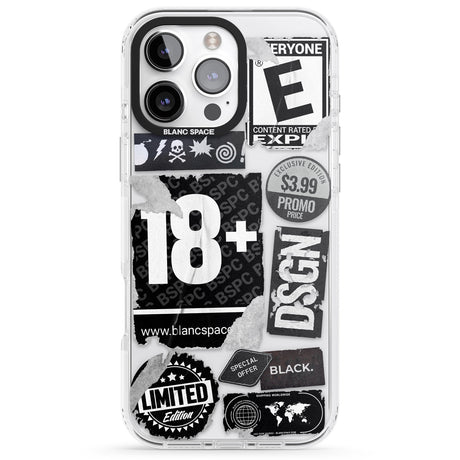 iPhone 16 Pro Max Black Sticker Mix Black Impact Phone Case