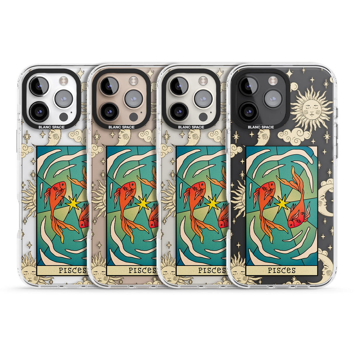 iPhone 16 Pro Max Celestial Zodiac - Pisces Black Impact Phone Case + Magsafe