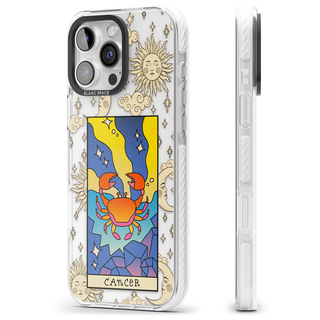 iPhone 16 Pro Max Celestial Zodiac - Cancer Black Impact Phone Case + Magsafe