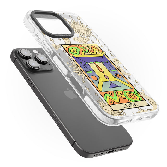 iPhone 16 Pro Max Celestial Zodiac - Libra Clear Impact Phone Case + Magsafe