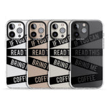 iPhone 16 Pro Max Black Stripes Bring Me Coffee Black Impact Phone Case