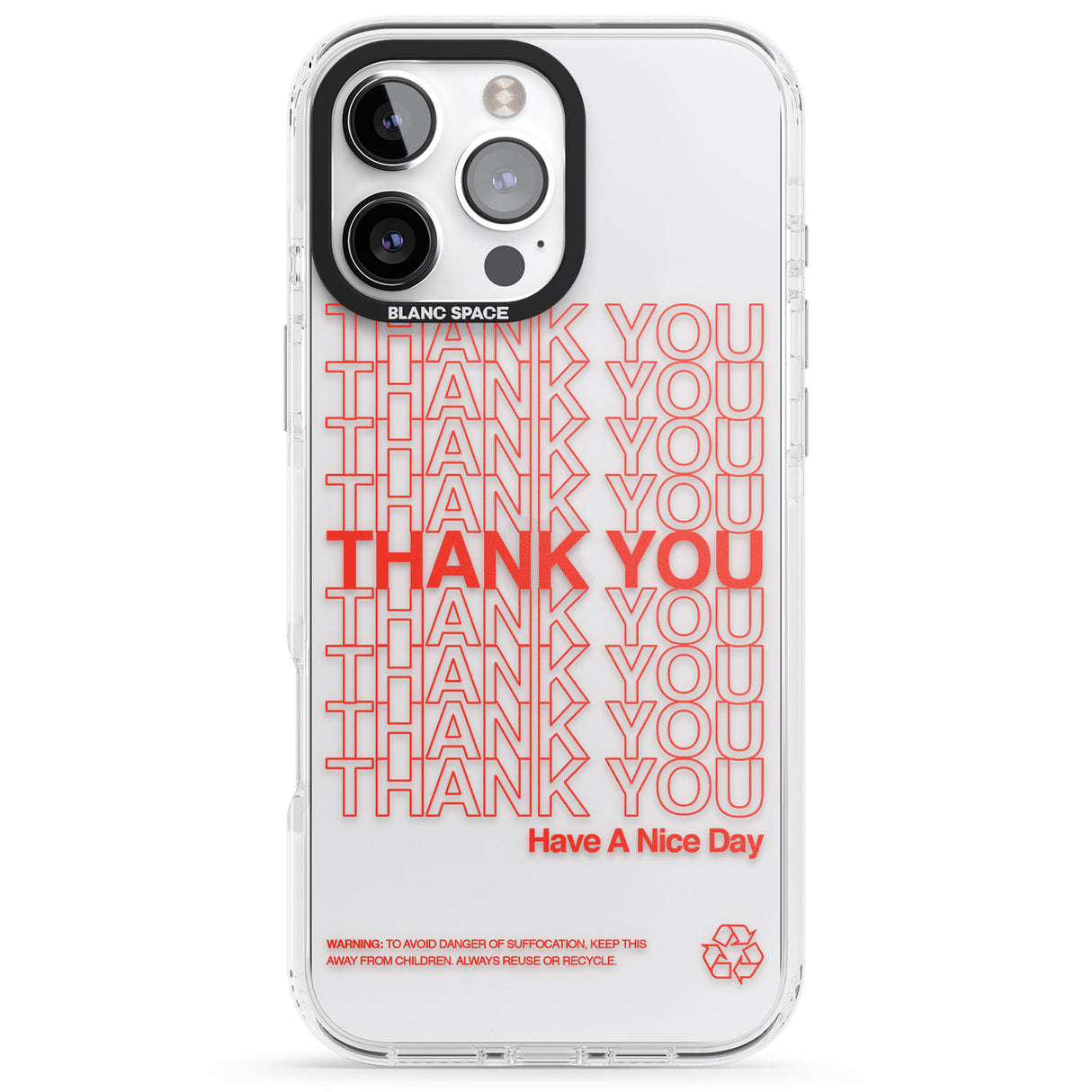 iPhone 16 Pro Max Thank You : Have a Nice Day Black Impact Phone Case