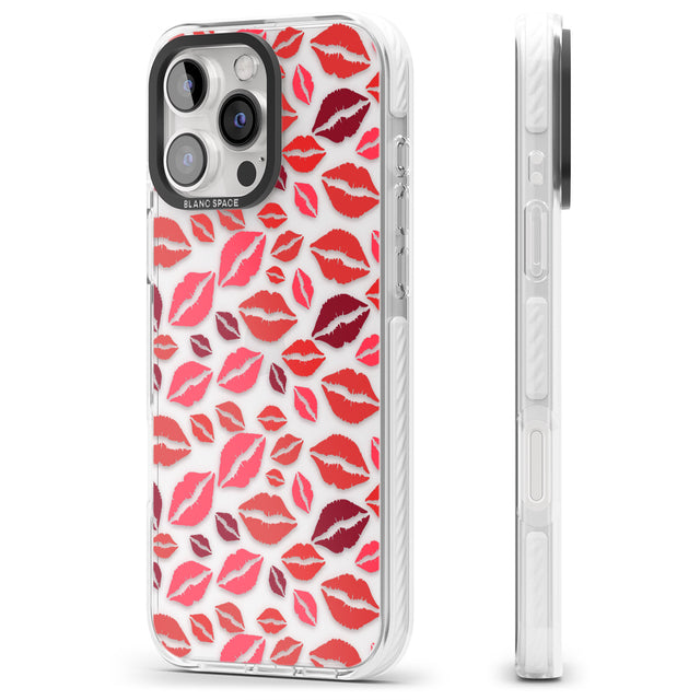 iPhone 16 Pro Max Lips Pattern Black Impact Phone Case