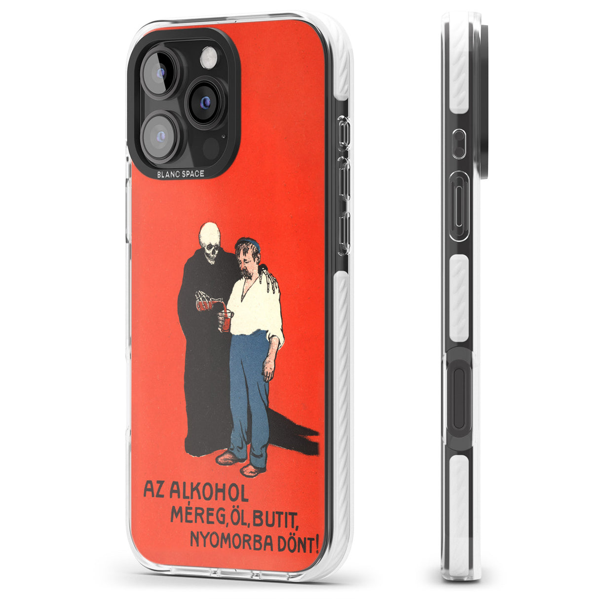 iPhone 16 Pro Max Az Alkohol Poster Black Impact Phone Case