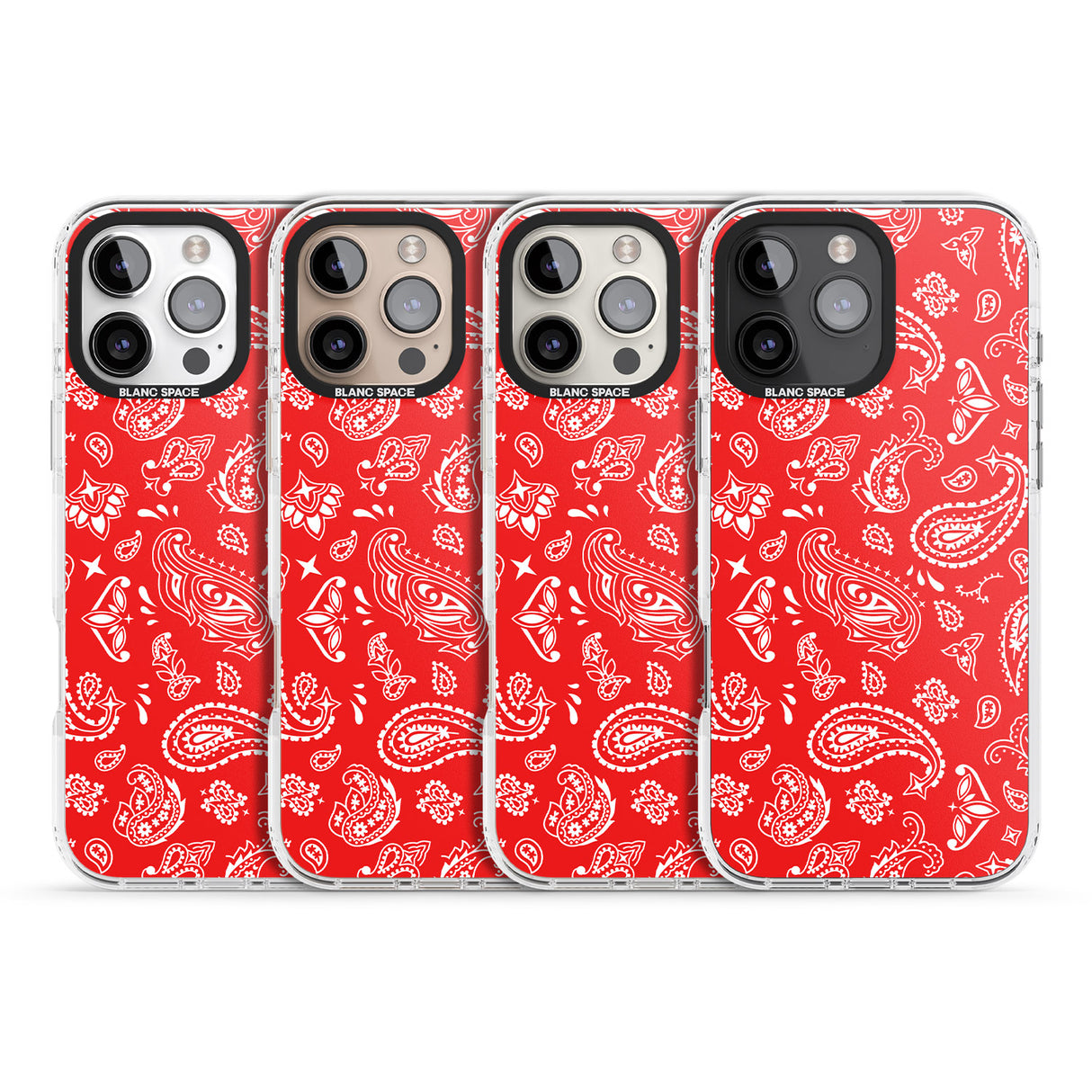 iPhone 16 Pro Max Red Bandana Black Impact Phone Case