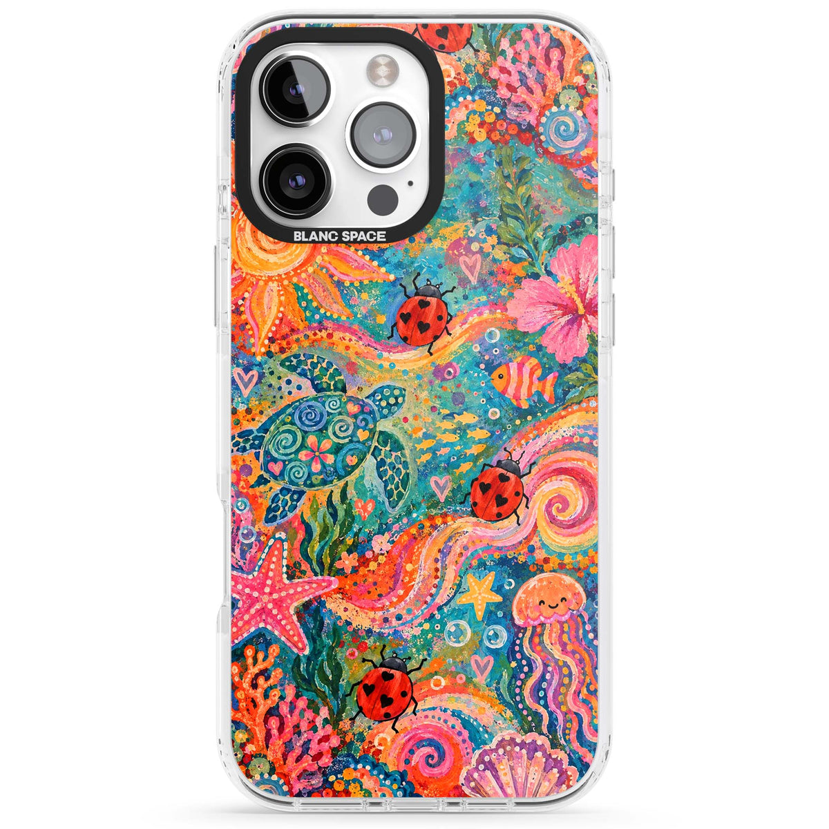Coral Whimsy for her iPhone case | Clear Impact case for iPhone 16 Pro, iPhone 16 Pro Max