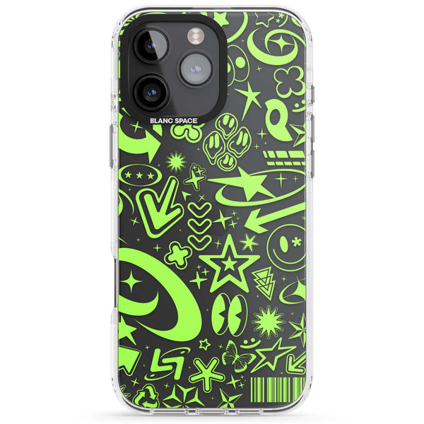 Neon Green Y2K Pattern