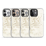 iPhone 16 Pro Max Aquarius Emblem - Solid Gold Marbled Design Black Impact Phone Case