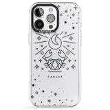 iPhone 16 Pro Max Cancer Emblem - Transparent Design Black Impact Phone Case