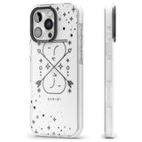 iPhone 16 Pro Max Gemini Emblem - Transparent Design Black Impact Phone Case