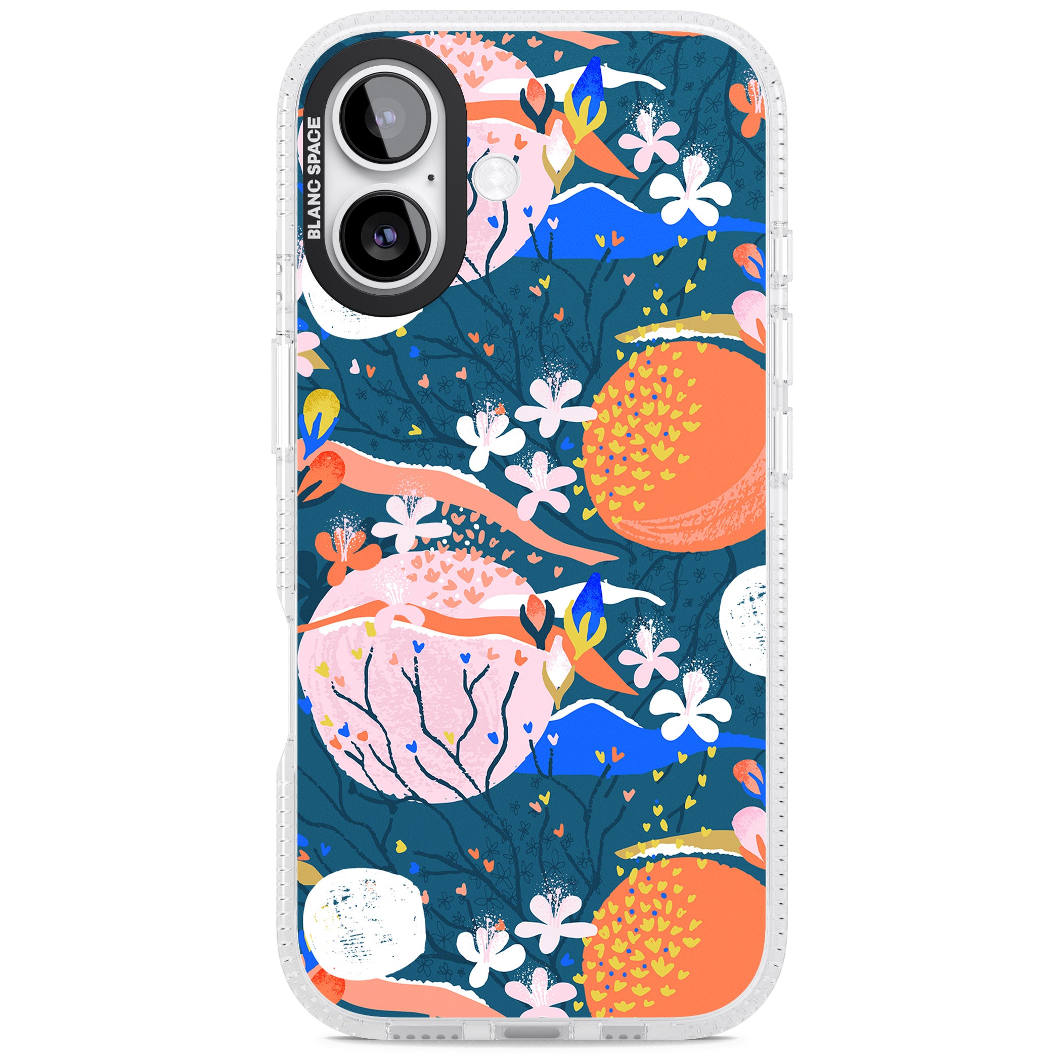 Vibrant Coral Pattern iPhone 17 Impact Air Clear Phone Case