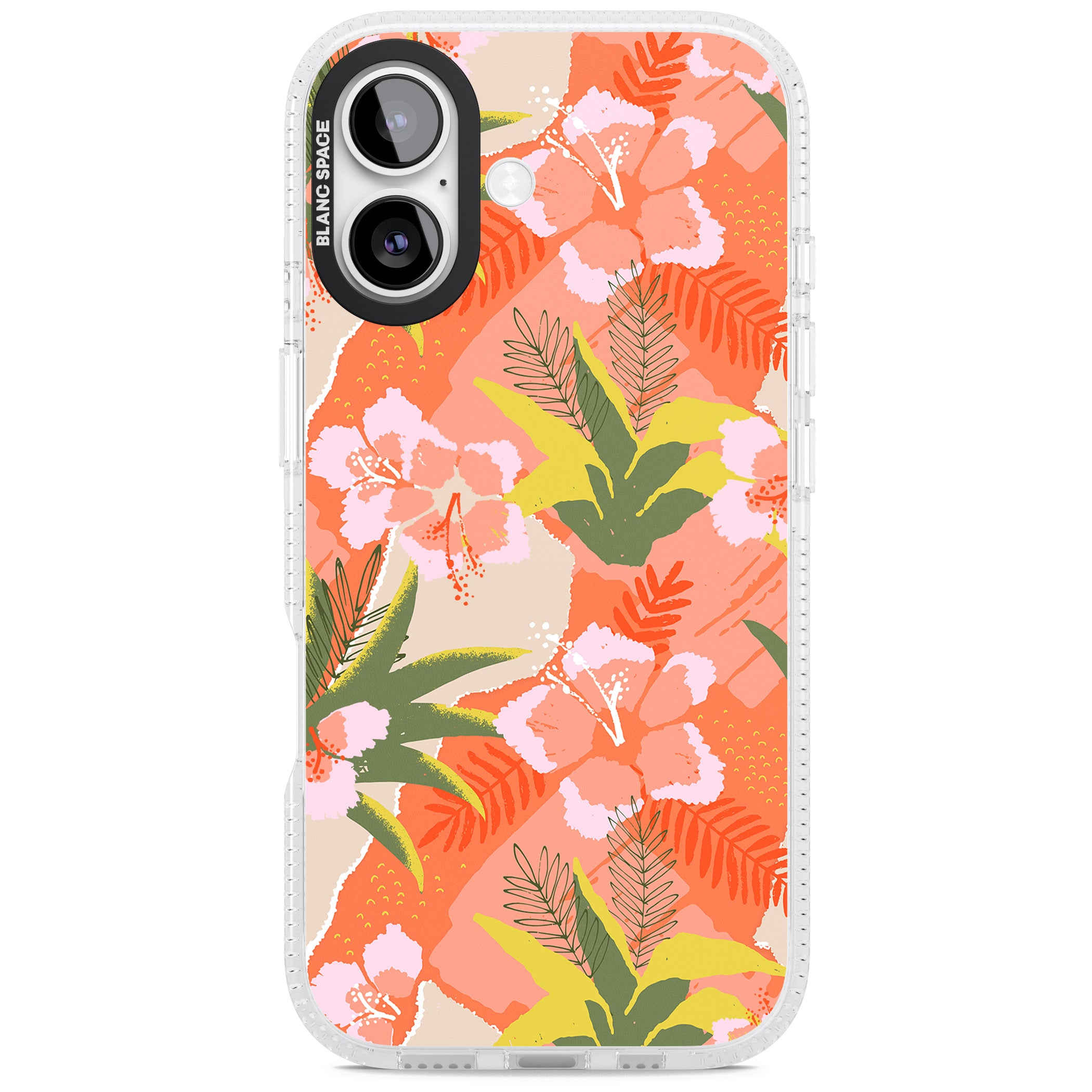 Hawaiian Flowers Abstract Pattern iPhone 17 Impact Air Clear Phone Case