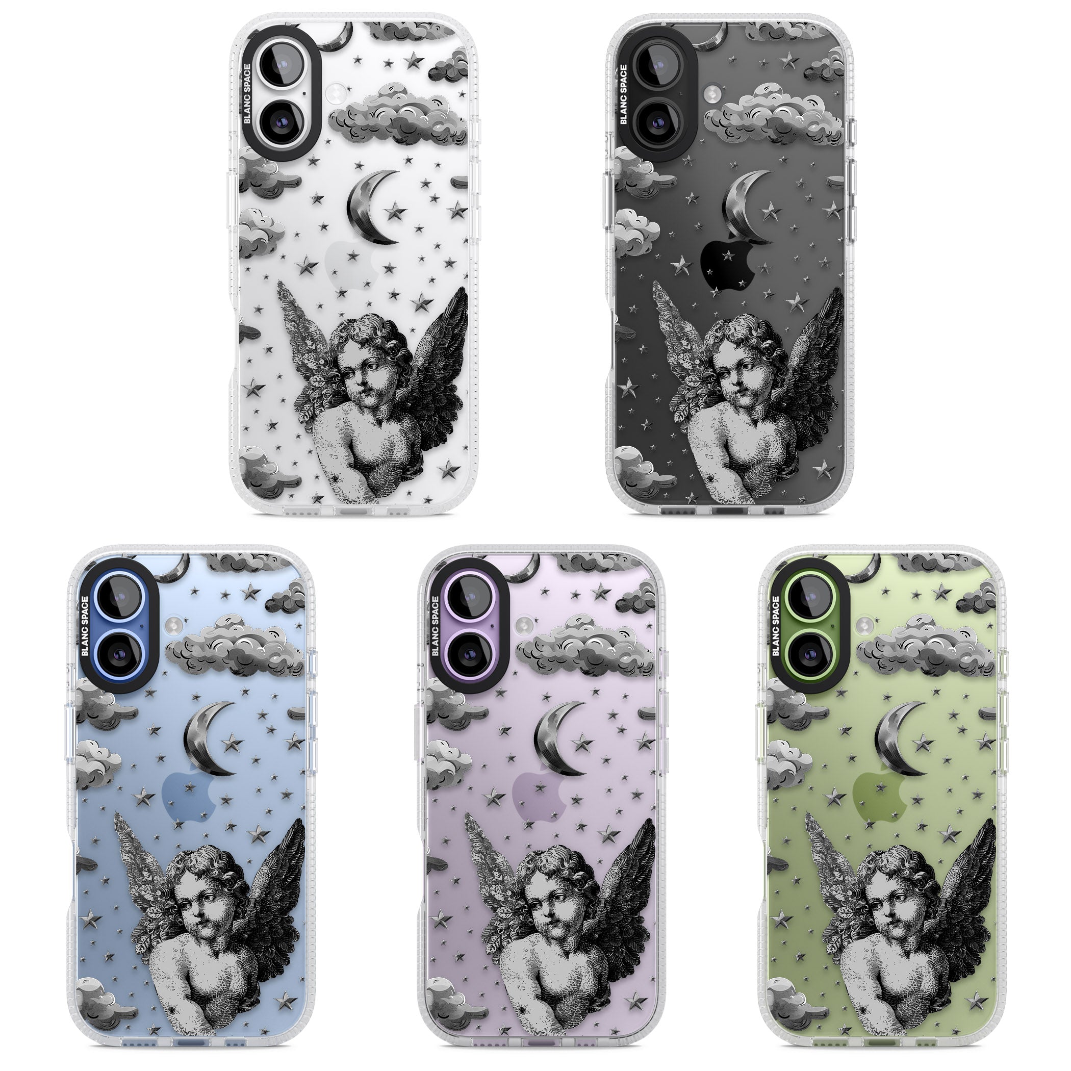 Celestial Cherub iPhone 17 Impact Air Clear Phone Case APT Impact Protection