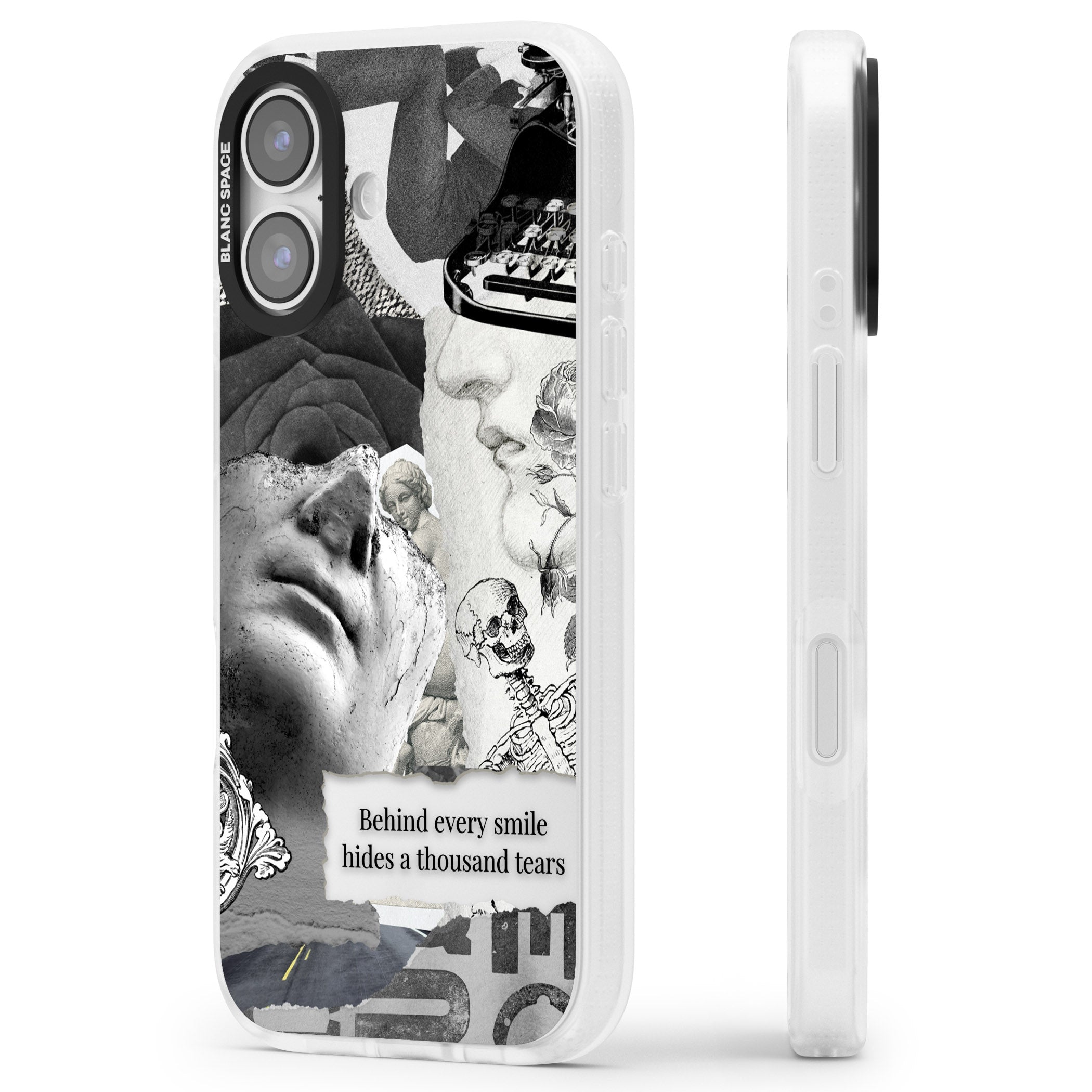 Behind Every Smile iPhone 17 Impact Air Clear Phone Case Side Profile