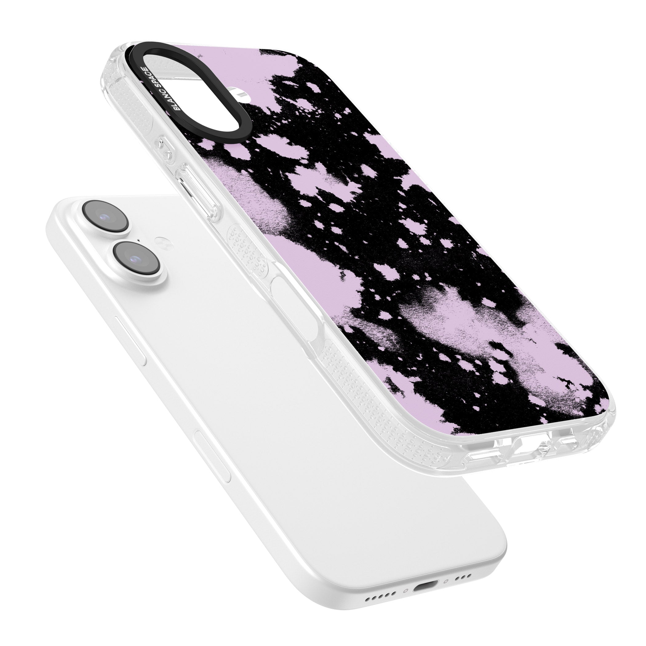 Pink & Black Acid Wash Tie Dye iPhone 17 Impact Air Clear Phone Case Colours