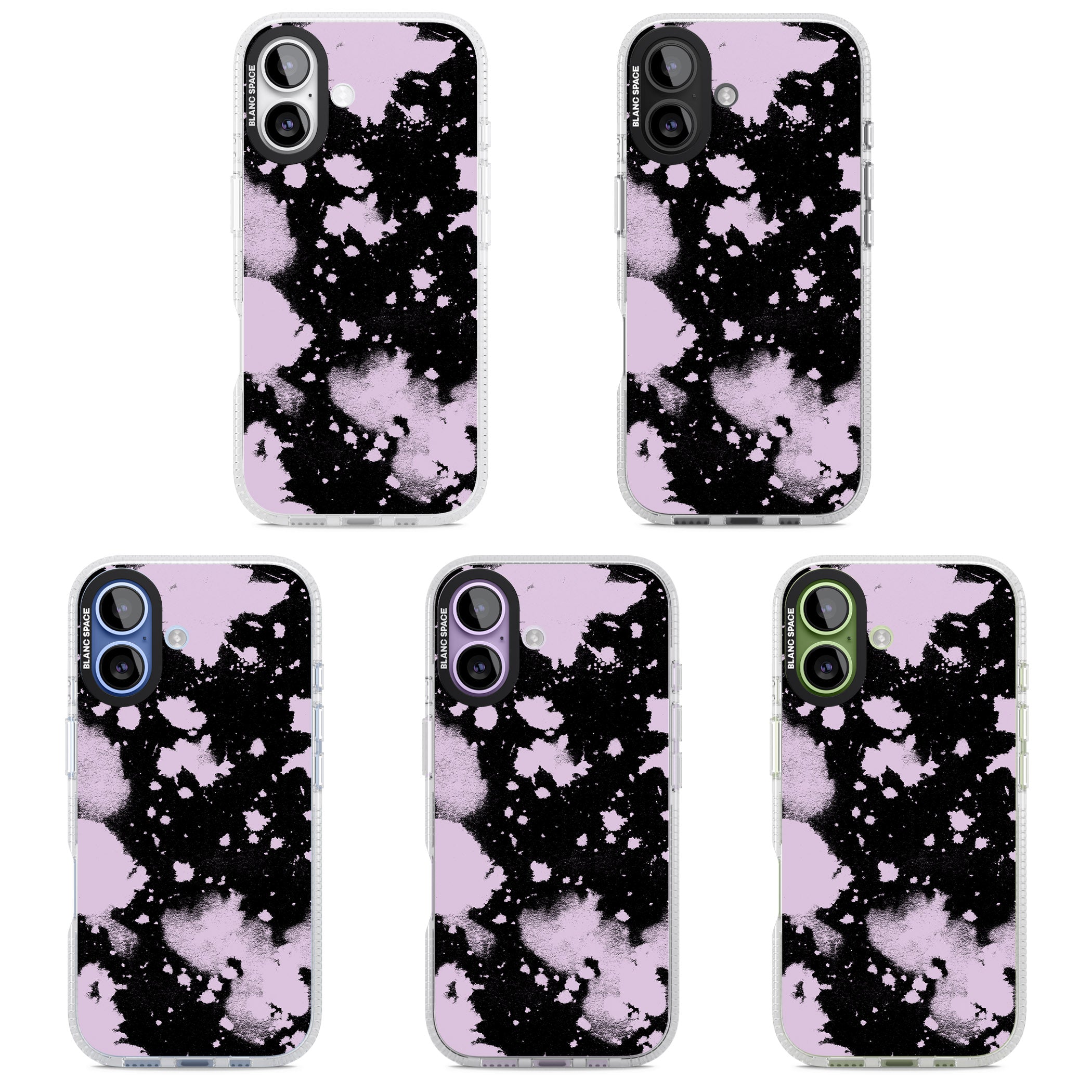 Pink & Black Acid Wash Tie Dye iPhone 17 Impact Air Clear Phone Case APT Impact Protection
