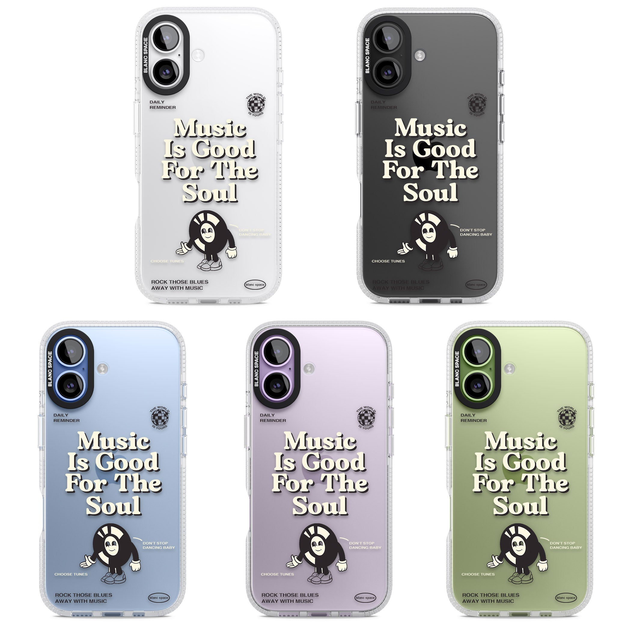 Music Is Good For The Soul iPhone 17 Impact Air Clear Phone Case APT Impact Protection
