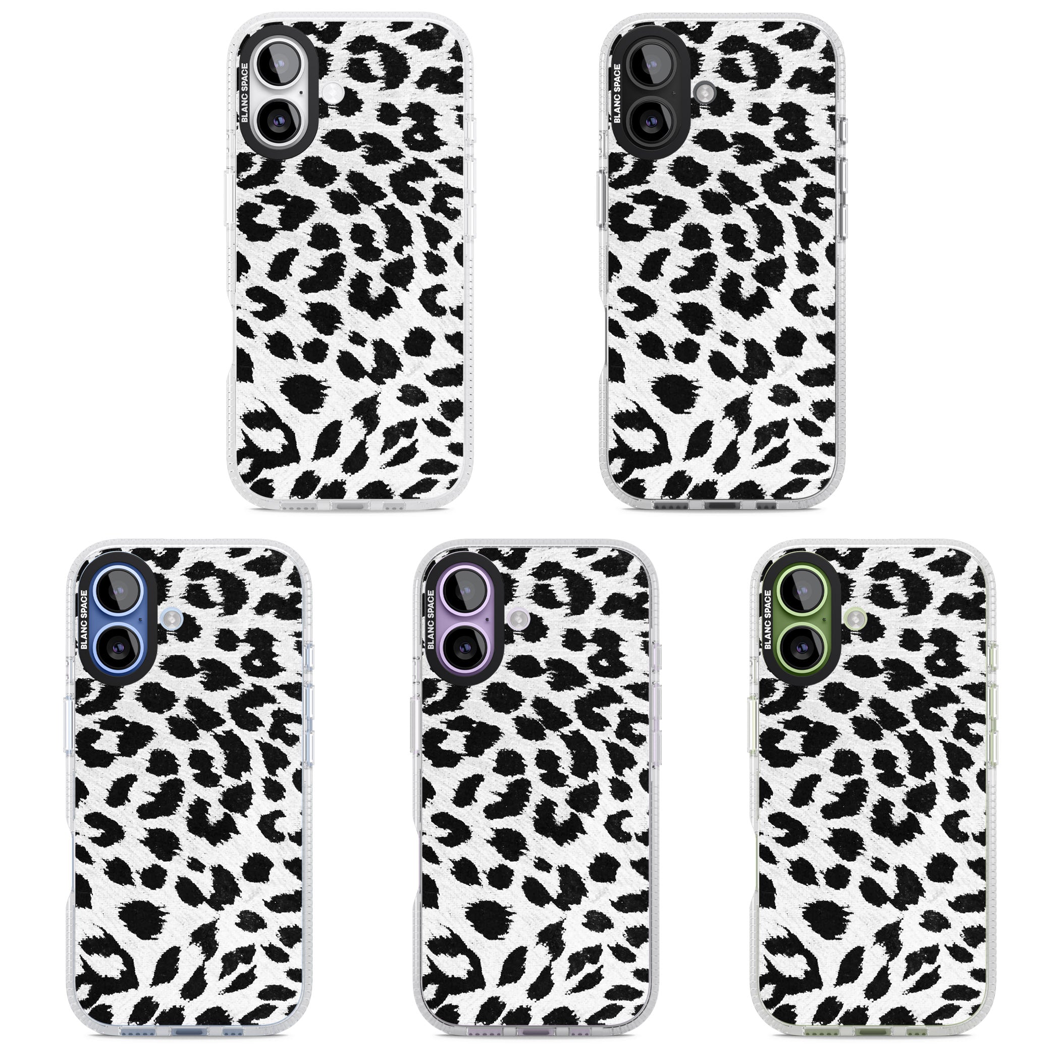 Rar Leopard Print White iPhone 17 Impact Air Clear Phone Case APT Impact Protection
