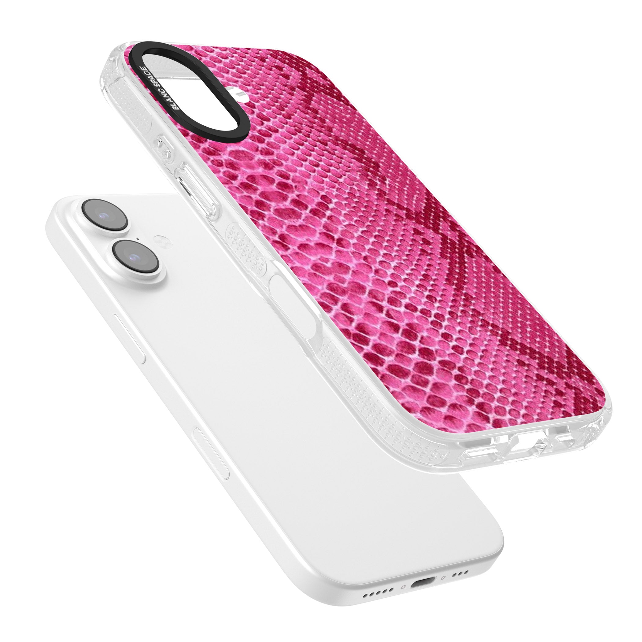 Pink Snakeskin iPhone 17 Impact Air Clear Phone Case Colours