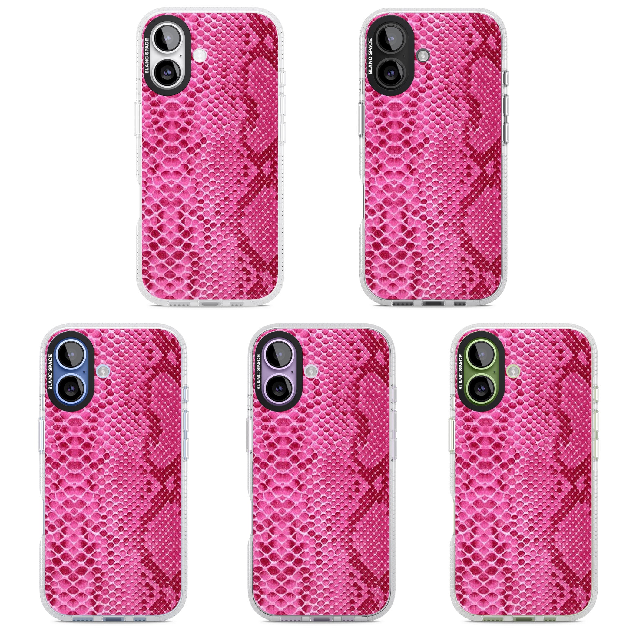 Pink Snakeskin iPhone 17 Impact Air Clear Phone Case APT Impact Protection