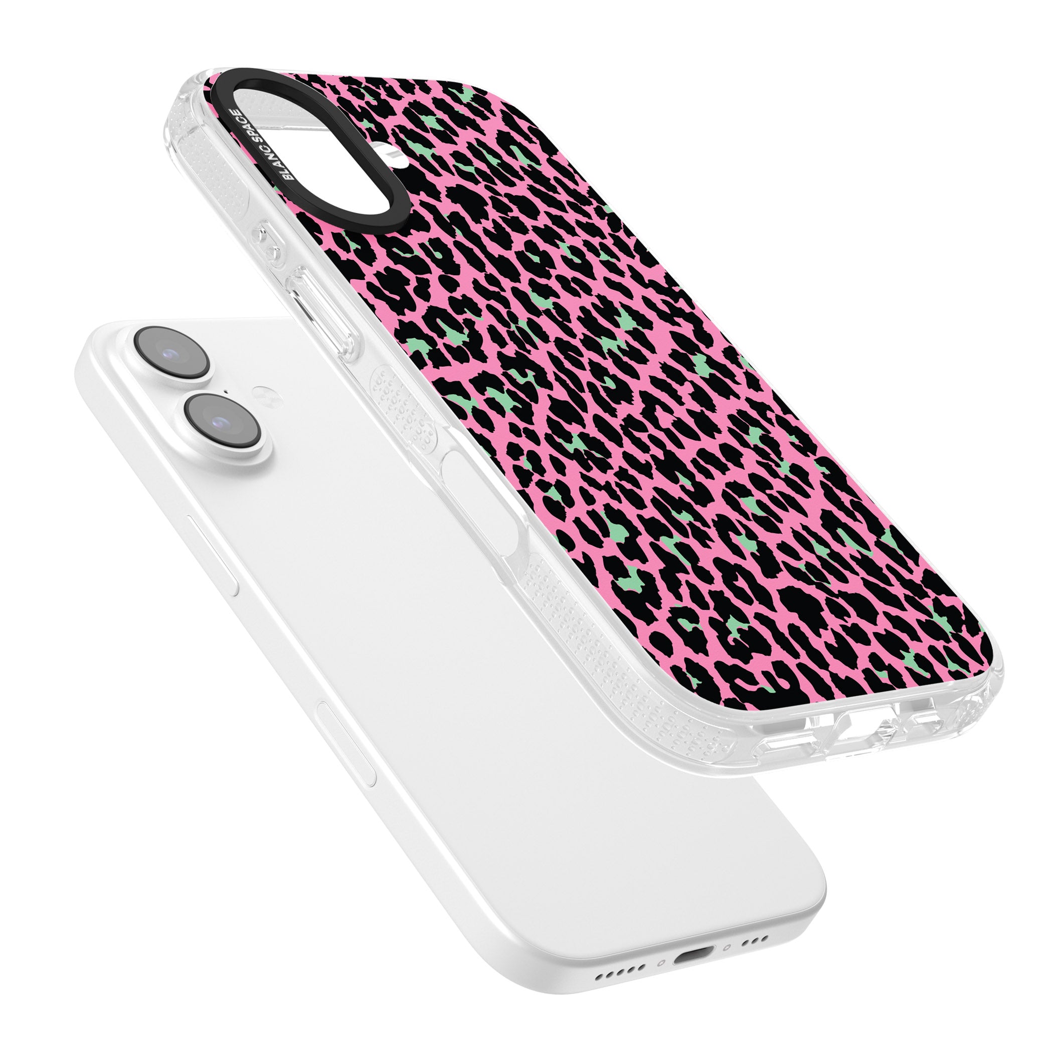 Pink & Green Leopard iPhone 17 Impact Air Clear Phone Case Colours