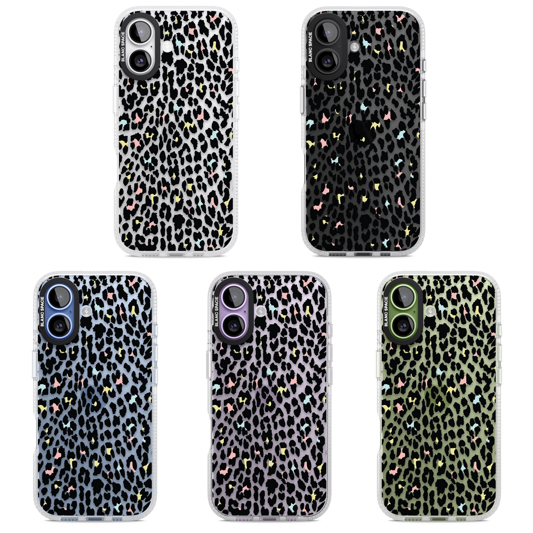 Pastel Leopard Print iPhone 17 Impact Air Clear Phone Case APT Impact Protection