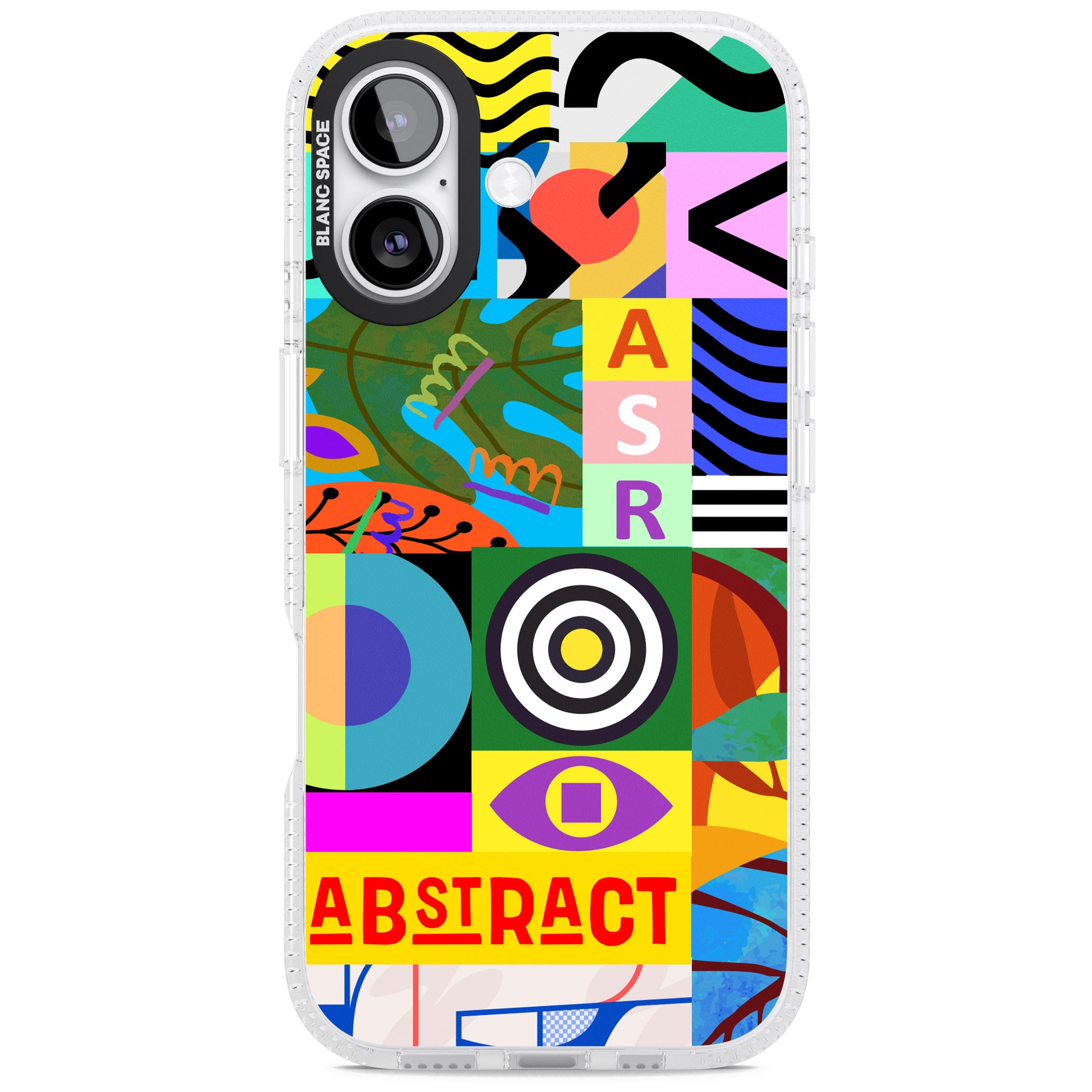 Abstract Pattern Patchwork iPhone 17 Impact Air Clear Phone Case
