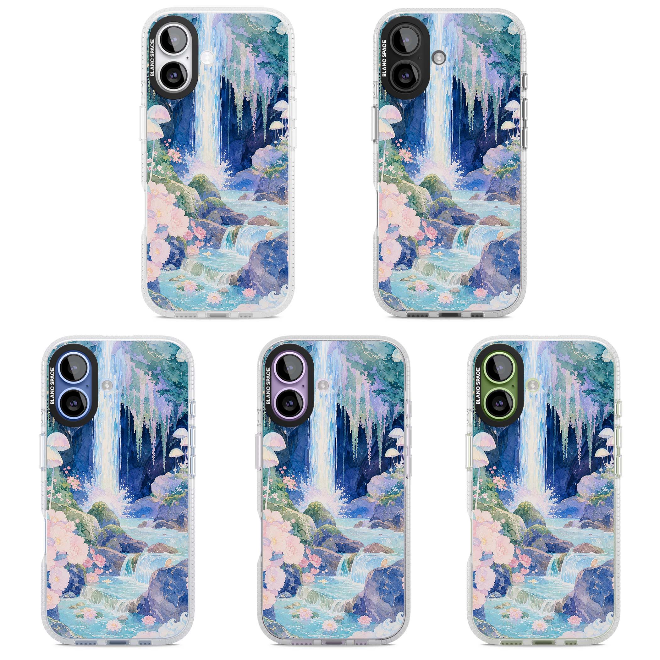 Mystic Waterfall art iPhone case | Clear Case Impact Air case for iPhone 17