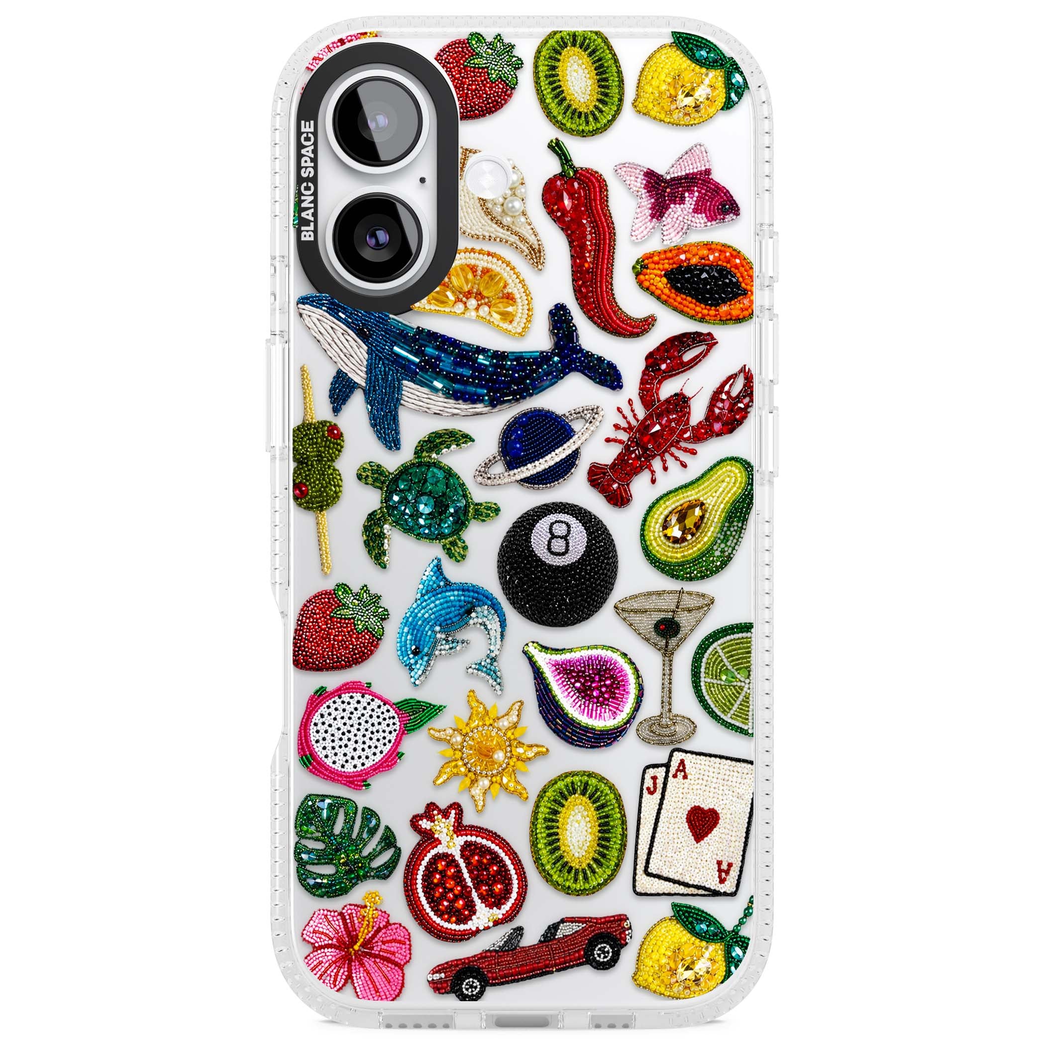 Beaded Mix cute iPhone case | Clear Case Impact Air case for iPhone 17