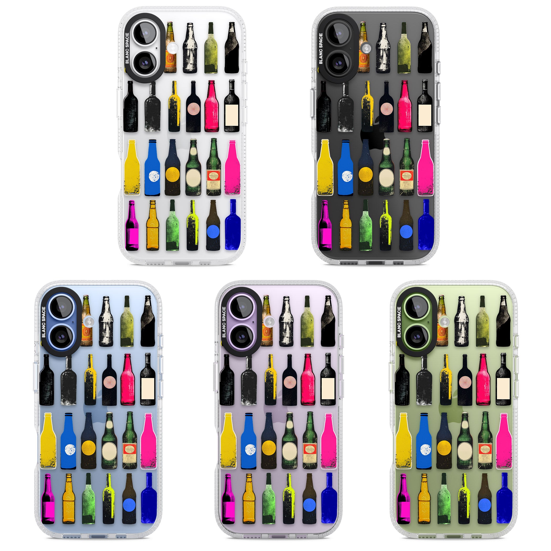 Glass Bottles iPhone 17 Impact Air Clear Phone Case APT Impact Protection