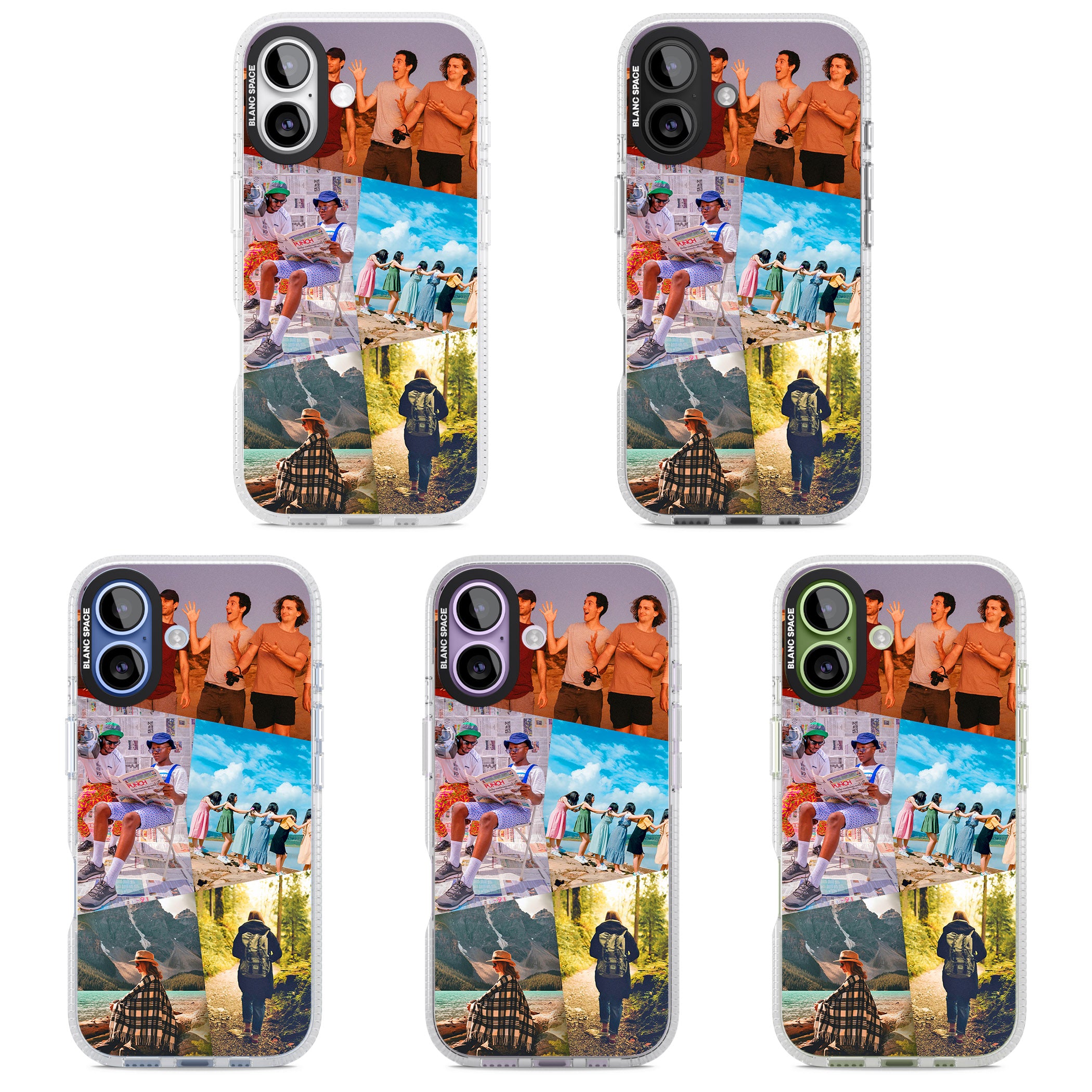 Personalised Abstract Photo Grid iPhone 17 Impact Air Clear Phone Case APT Impact Protection