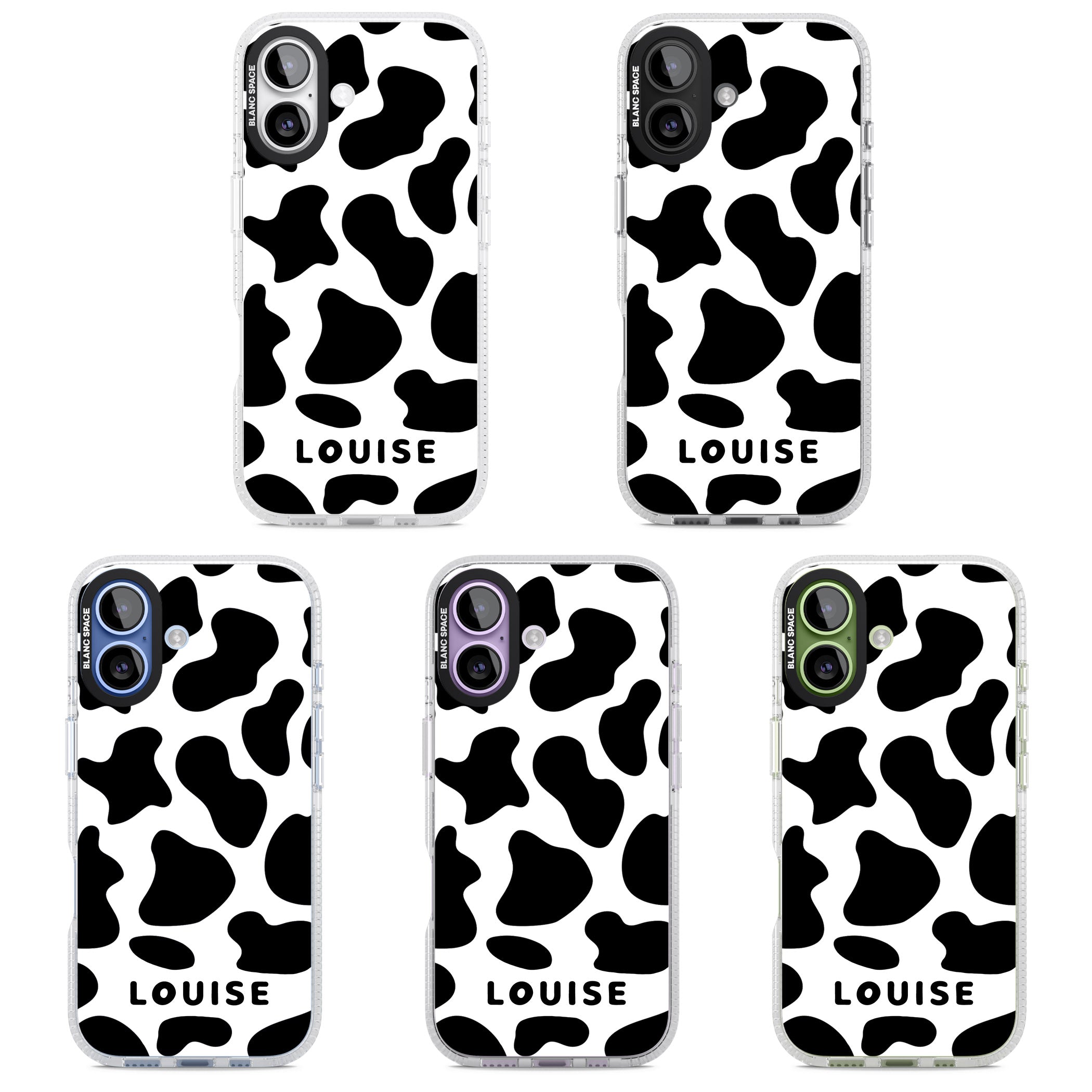 Personalised Cow Print iPhone 17 Impact Air Clear Phone Case APT Impact Protection
