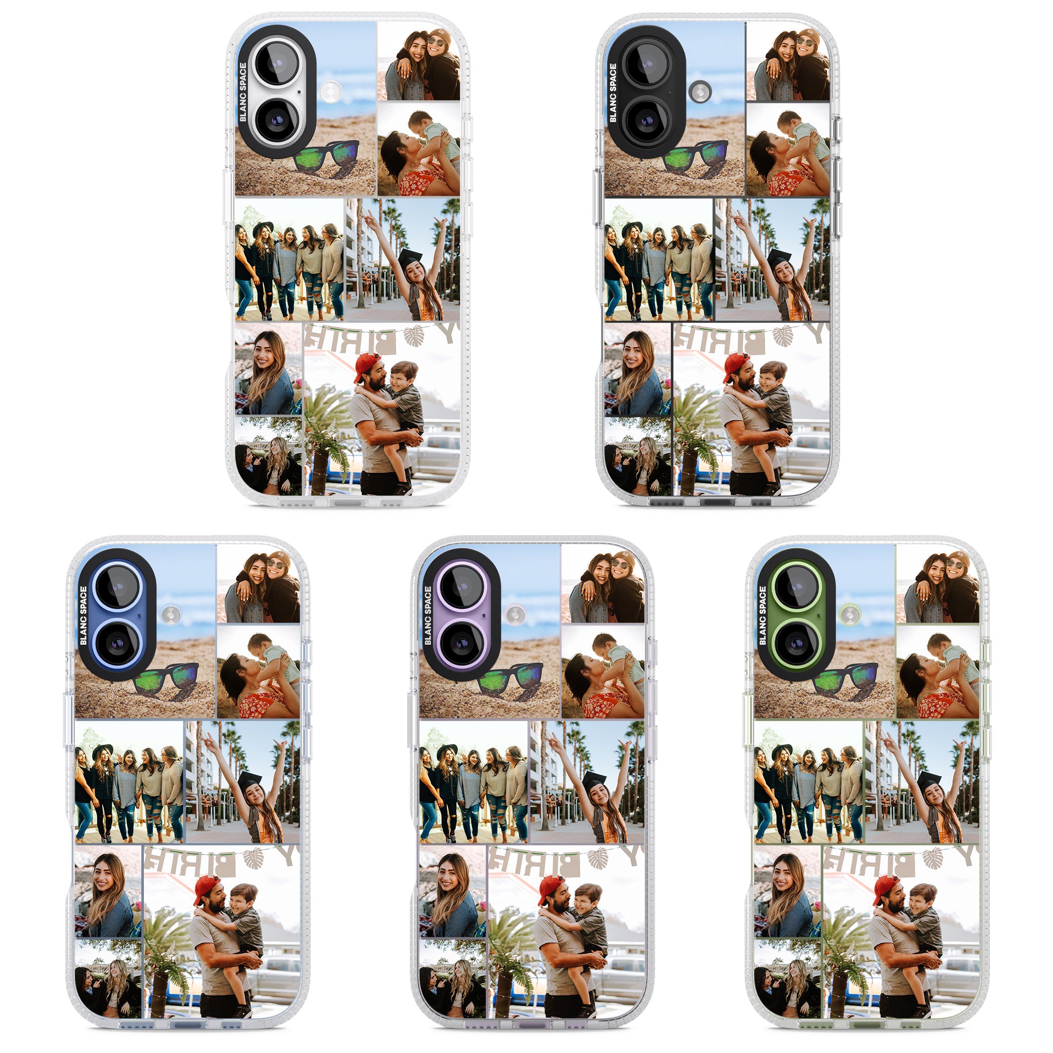 Personalised Photo Grid iPhone 17 Impact Air Clear Phone Case APT Impact Protection