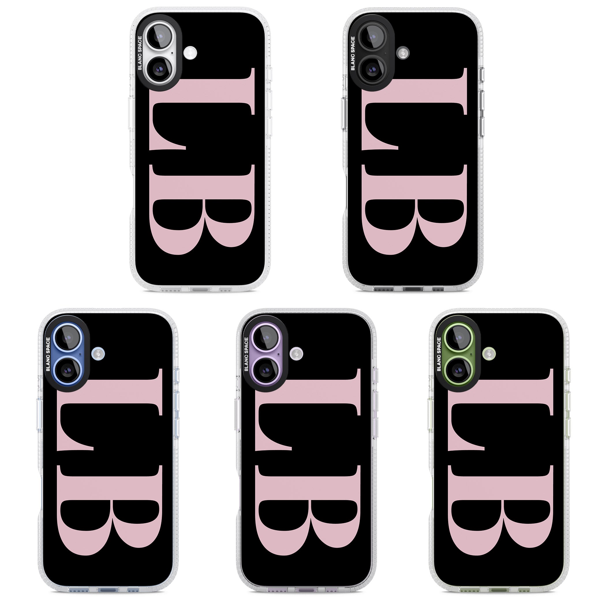 Personalised Pink & Black Green Letters iPhone 17 Impact Air Clear Phone Case APT Impact Protection