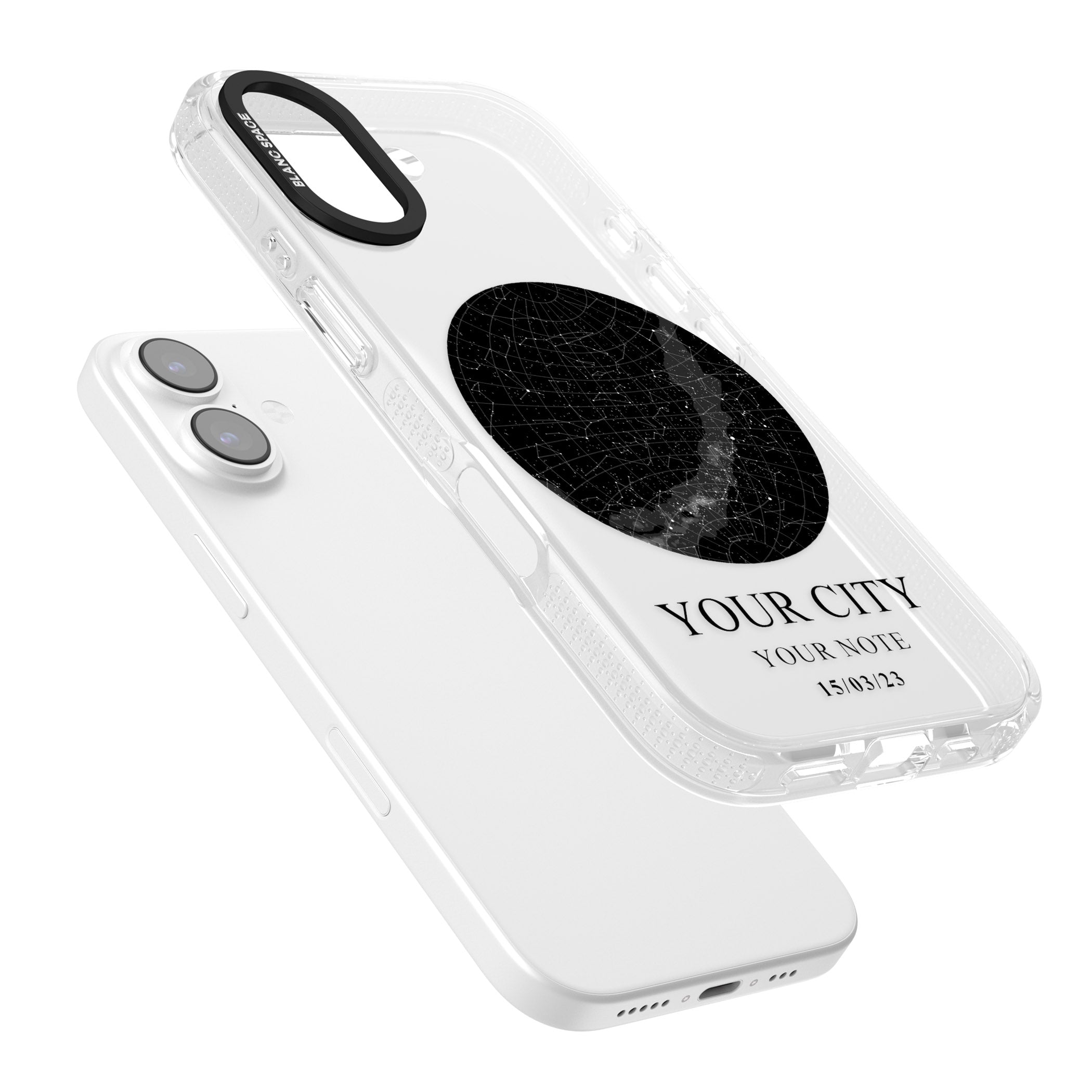 Personalised Star Map iPhone 17 Impact Air Clear Phone Case Colours