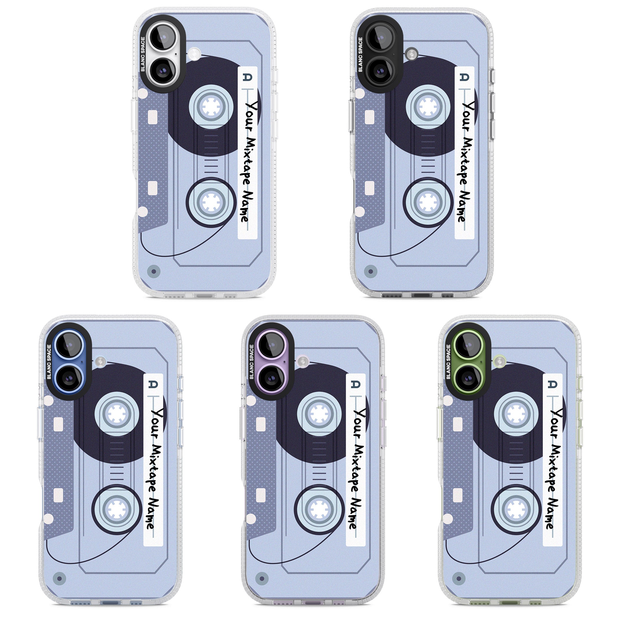 Personalised Retro Mixtape Industrial iPhone 17 Impact Air Clear Phone Case APT Impact Protection