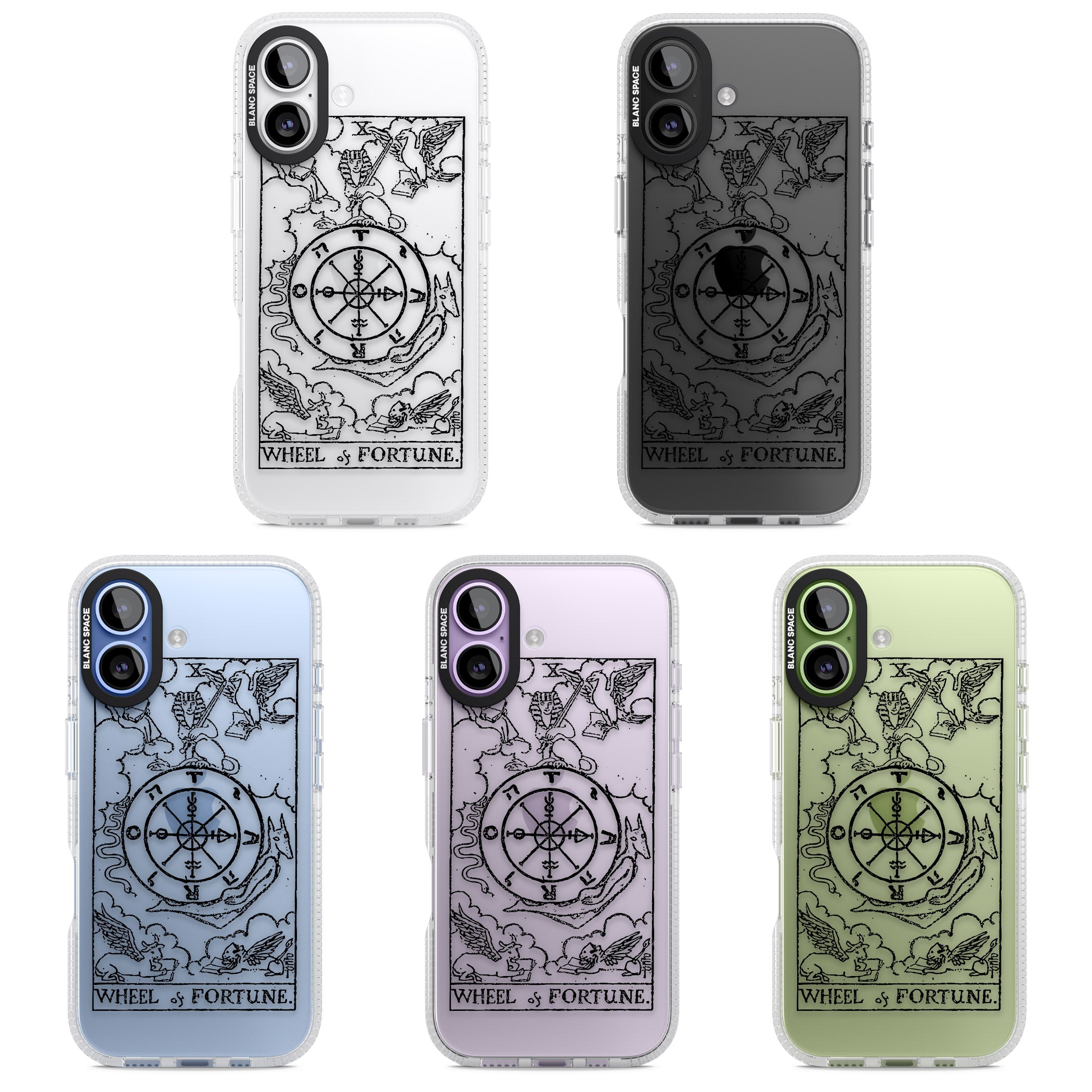 Personalised Wheel Of Fortune Tarot Transparent iPhone 17 Impact Air Clear Phone Case APT Impact Protection