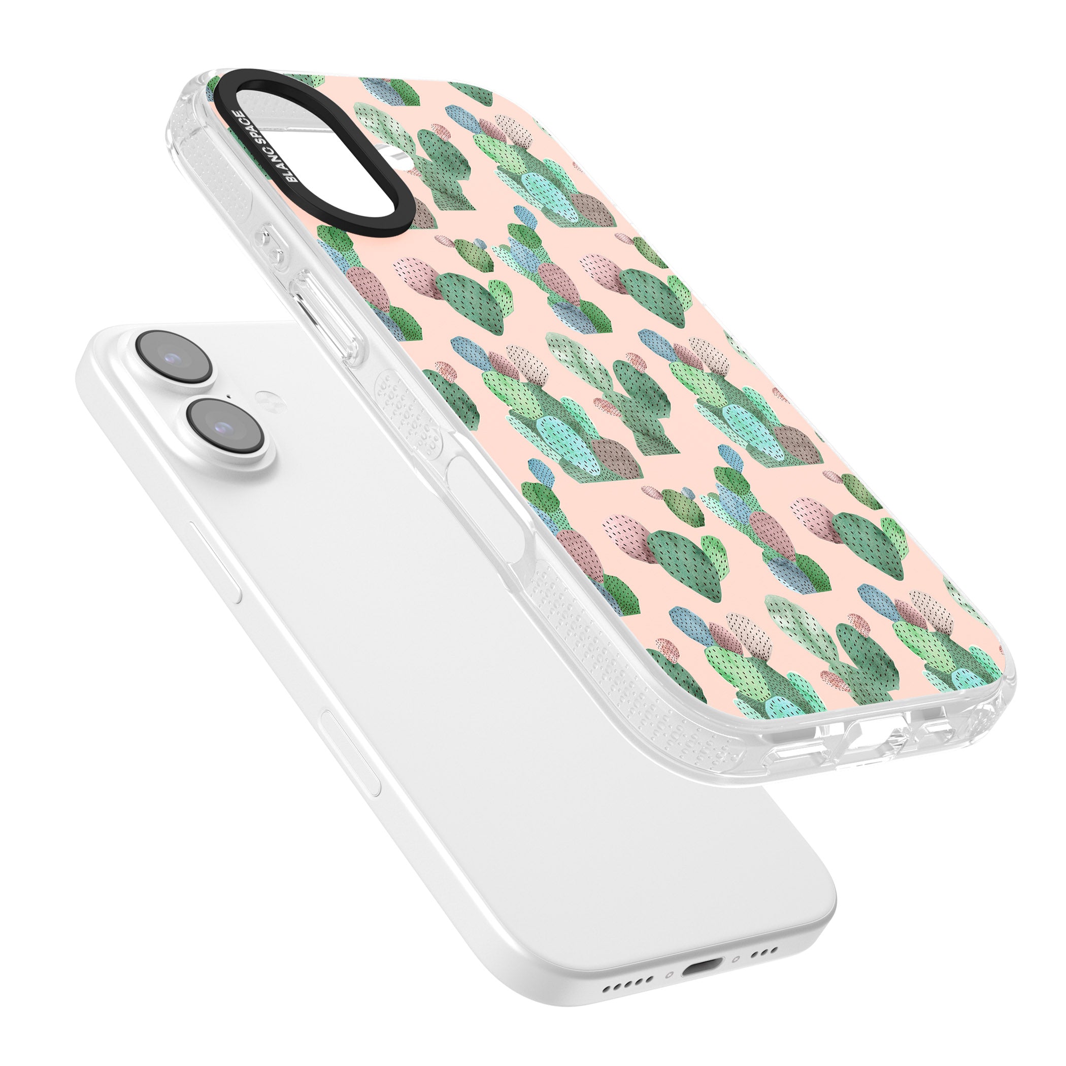 Pink Cactus iPhone 17 Impact Air Clear Phone Case Colours