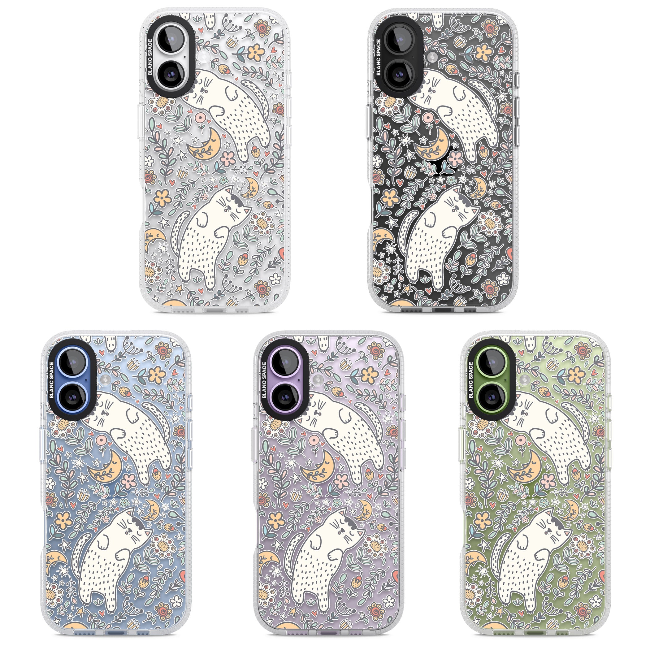 Sleeping Cat Pattern iPhone 17 Impact Air Clear Phone Case APT Impact Protection