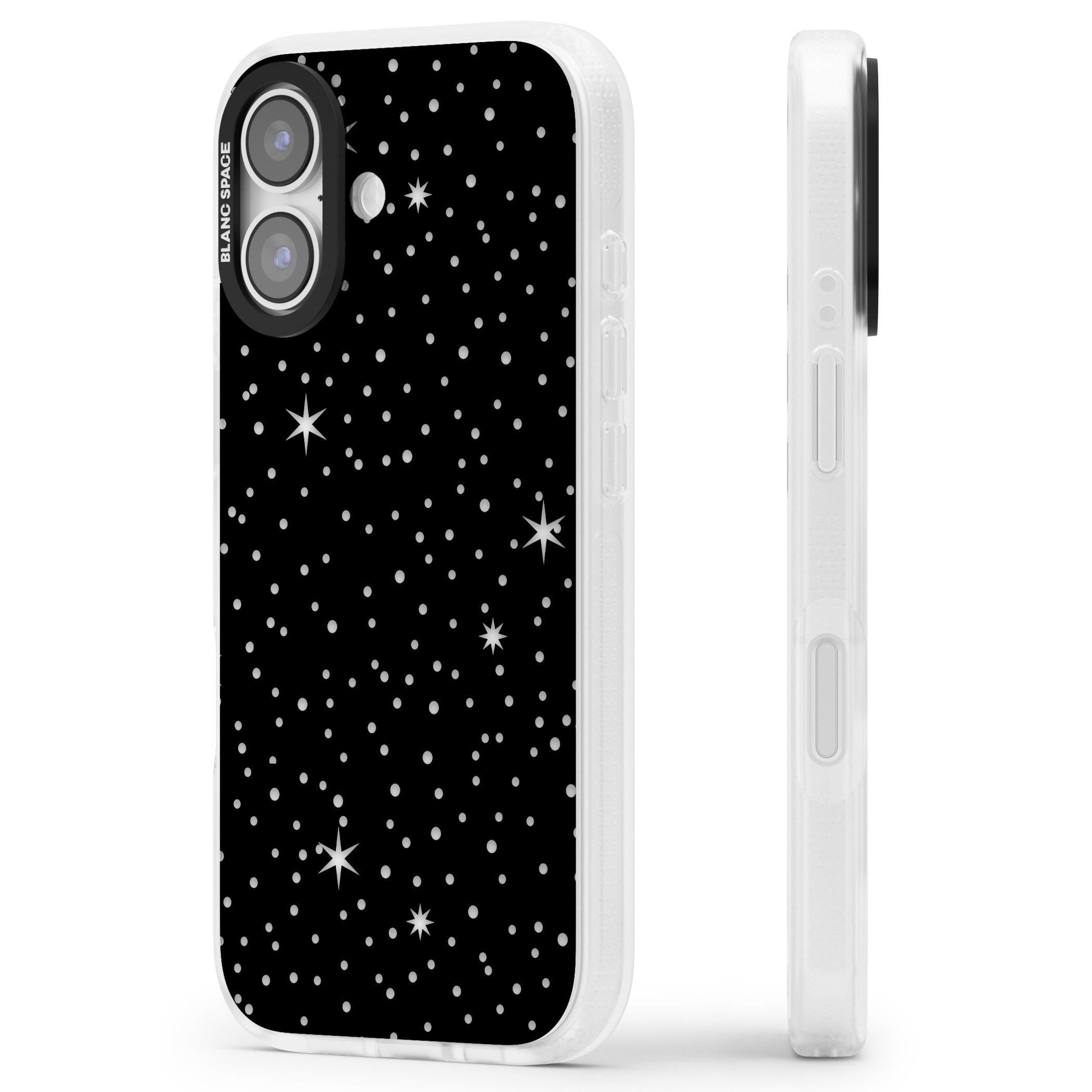 Celestial Cut Out Stars iPhone 17 Impact Air Clear Phone Case Side Profile