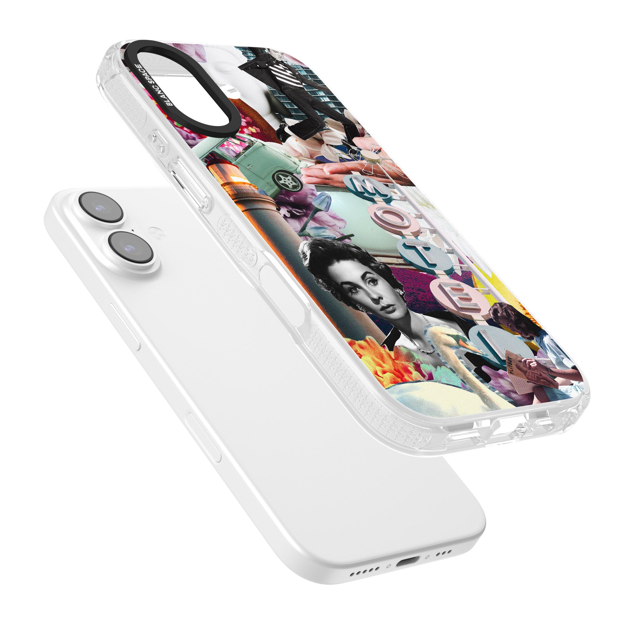 Retro Motel Collage iPhone 17 Impact Air Clear Phone Case Colours